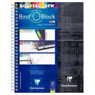 Reliure intégrale BIND'O BLOCK A4+ 160 pages, quadrillé 5 x 5 8212C CLAIREFONTAINE