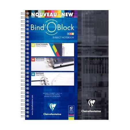 Achetez Reliure intégrale BIND'O BLOCK A4+ 160 pages, quadrillé 5 x 5 8212C CLAIREFONTAINE pas che..
