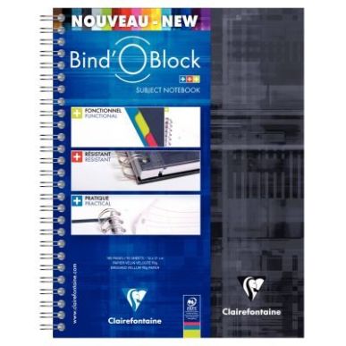 Achetez Reliure intégrale BIND'O BLOCK A4+ 160 pages, quadrillé 5 x 5 8212C CLAIREFONTAINE pas che..