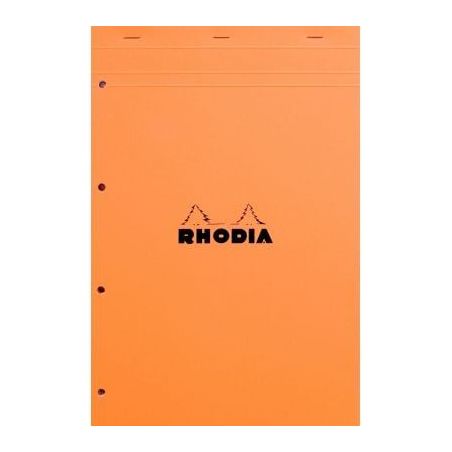 Achetez RHODIA Bloc de direction couverture Orange 80 feuilles détachables+perforées format A4+ r ..