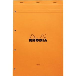 Achetez RHODIA Bloc de direction couverture Orange 80 feuilles détachables+perforées format A4+ r ..