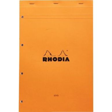 Achetez RHODIA Bloc de direction couverture Orange 80 feuilles détachables+perforées format A4+ r ..