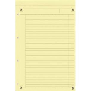 Achetez Bloc NOTEPAD 80 feuilles perforées 4 trous détachables 21x32 cm papier 80g jaune ligné 6 ..