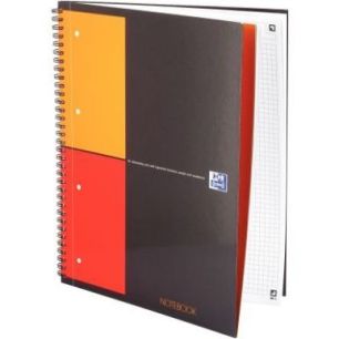 Achetez OXFORD Cahier NOTEBOOK spirales 160 pages perforées 80g 5x5 21x31,8cm Couverture polypro Gr..