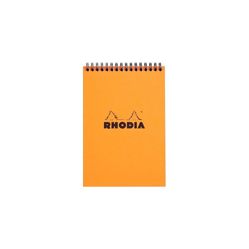 Achetez Bloc-notes à reliure intégrale RHODIA orange, format A5 (14,8 cm x 21 cm), 160 pages, quad..