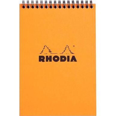 Achetez Bloc-notes à reliure intégrale RHODIA orange, format A5 (14,8 cm x 21 cm), 160 pages, quad..