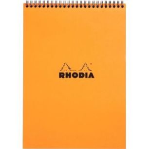 Achetez Bloc-notes à reliure intégrale RHODIA orange, format A4 (21 cm x 29,7 cm), 160 pages, quad..