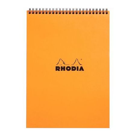 Achetez Bloc-notes à reliure intégrale RHODIA orange, format A4 (21 cm x 29,7 cm), 160 pages, quad..