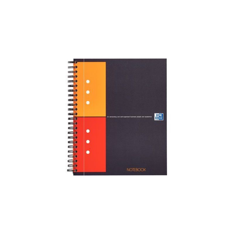 Achetez OXFORD Cahier NOTEBOOK spirale 17x21cm 160 pages perforées 80g 5x5 Couverture polypro Gris ..