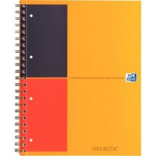 OXFORD Cahier FILINGBOOK spirales 200 pages perforées 80g lignée 6mm 21x31,8cm Couverture polypro Orange OXFORD Cahier FILINGBOOK spirales 200 pages perforées 80g lignée 6mm 21x31,8cm Couverture polypro Orange