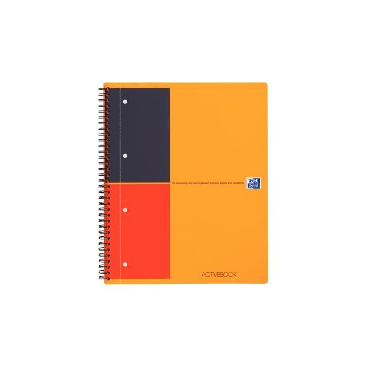 Cahier à reliure intégrale Activebook 160 pages, format A4+, ligné 6 mm 100102994 OXFORD INT HAMELIN
