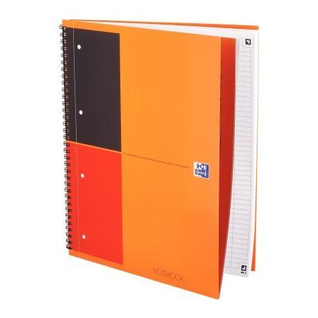 Achetez OXFORD Cahier NOTEBOOK spirales 160 pages perforées 80g lignée 6mm 21x31,8cm Couverture po..