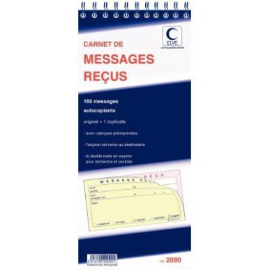 Achetez Carnet de 160 messages reçus 2090 LEBON & VERNAY pas cher sur Ma Rentrée Scolaire