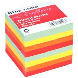 Achetez QUO VADIS Bloc cube arc en ciel 9x9x8cm 610 feuilles encollées 80g PEFC pas cher sur Ma Ren..