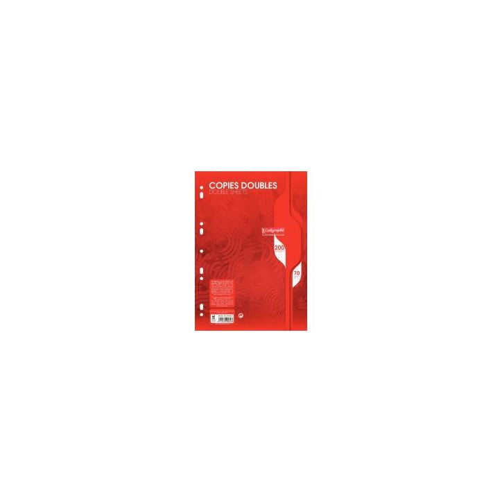 Sachet de 50 copies doubles (200 pages perforées) format 21x29,7 cm quadrillé 5x5 70g blanc 5616C