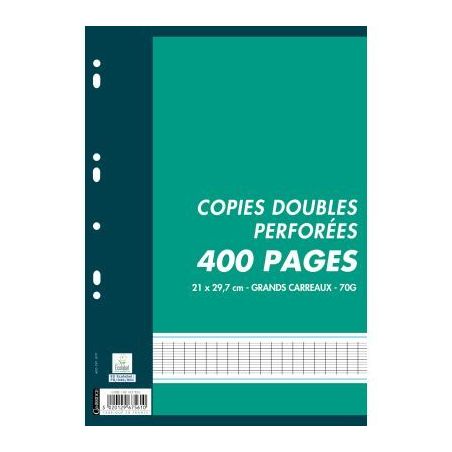 Achetez Sachet de 100 copies doubles (400 pages) format A4 séyès 70g blanc 100102923 CAMBRIDGE HAM..