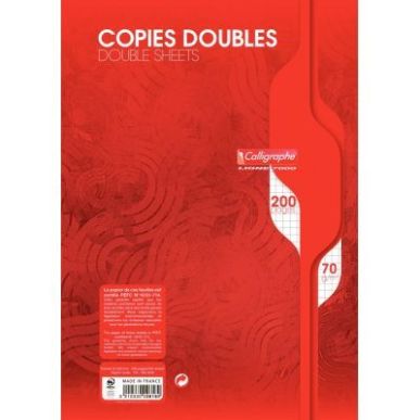 Achetez Sachet de 50 copies doubles (200 pages non perforées) format 21x29,7 cm quadrillé 5x5 70g ..