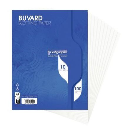 Achetez Paquet de 10 buvards, format 16x21 cm, 100g 1002C CALLIGRAPH CLAIREFONTAINE pas cher sur Ma ..