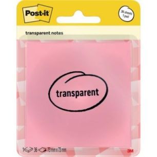 Achetez Bloc de 36 notes repositionnables transparentes 73 x 73 mm coloris papaye BP1515 POST-IT 3M ..