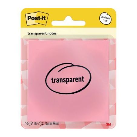 Achetez Bloc de 36 notes repositionnables transparentes 73 x 73 mm coloris papaye BP1515 POST-IT 3M ..