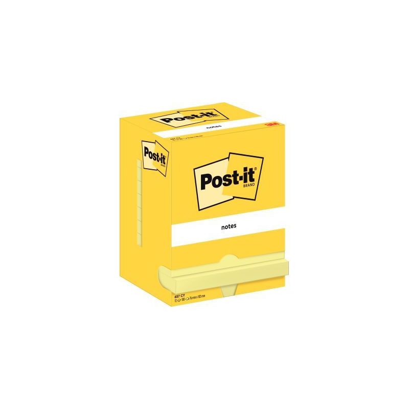 Achetez Lot de 12 blocs de 100 feuilles post-it notes jaune, 76 x 102 mm 23625 3M pas cher sur Ma Re..