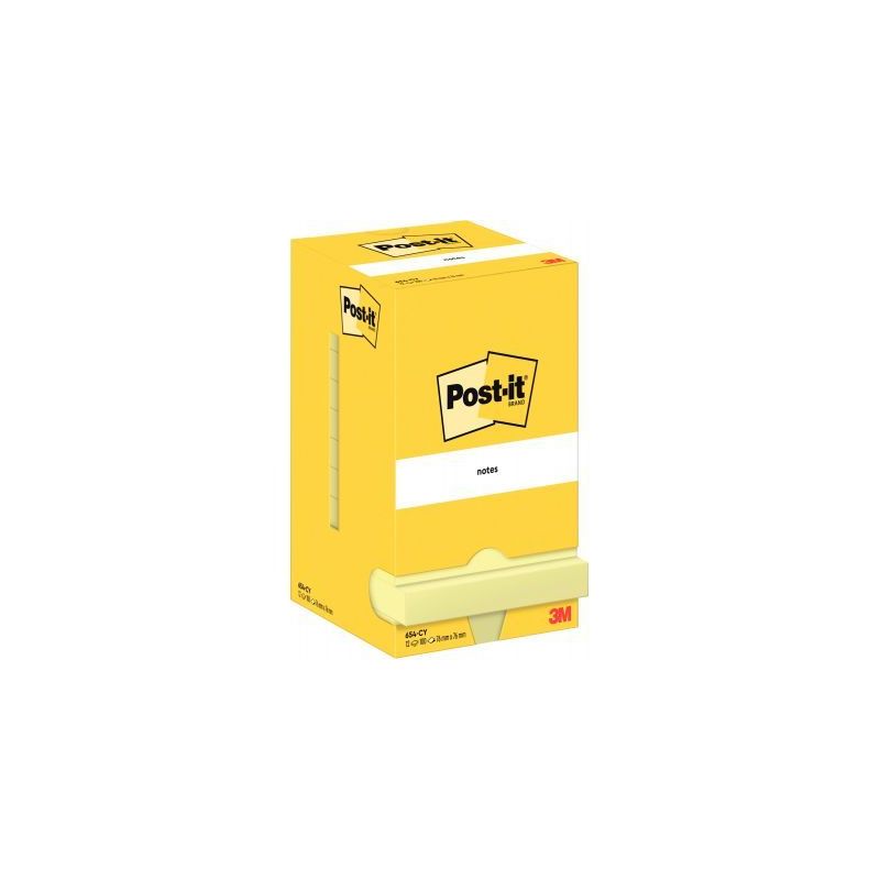 Achetez Lot de 12 blocs de 100 feuilles post-it notes jaune, 76 x 76 mm 23612 3M pas cher sur Ma Ren..