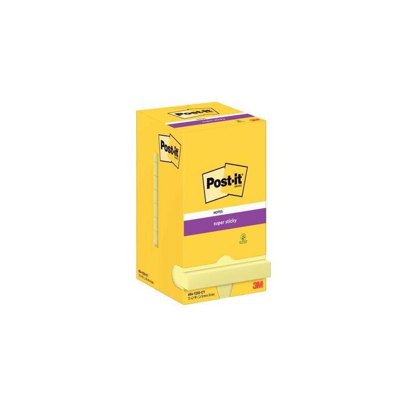 Achetez Lot de 12 blocs de 90 feuilles Super Sticky post-it, 76 x 76 mm, couleur jaune BP827 3M pas ..