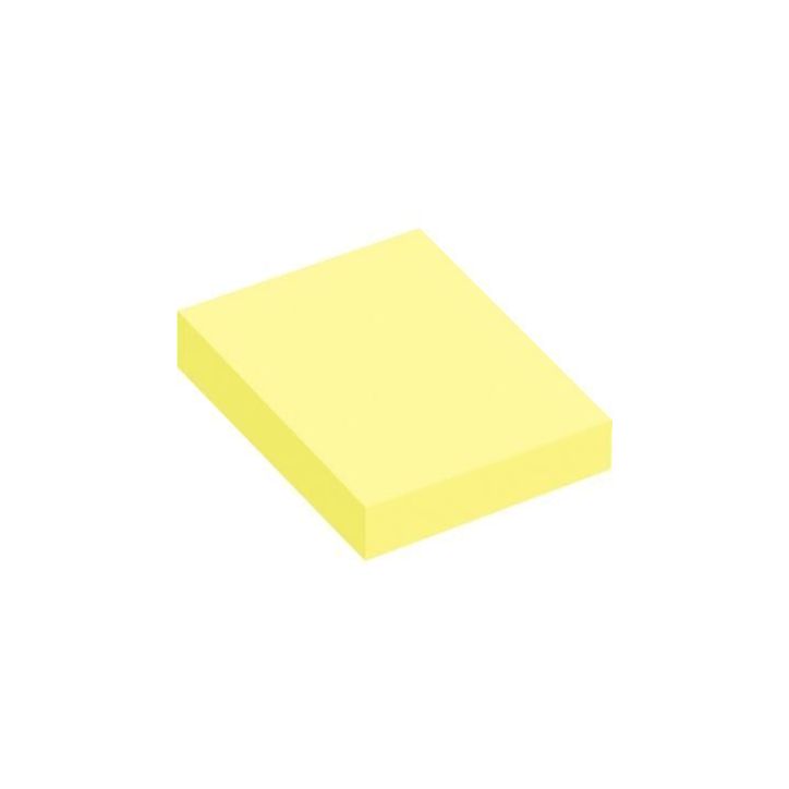 Lot de 12 blocs de 100 feuilles de notes repositionnables 40 x 50 mm jaune pastel 5653-01