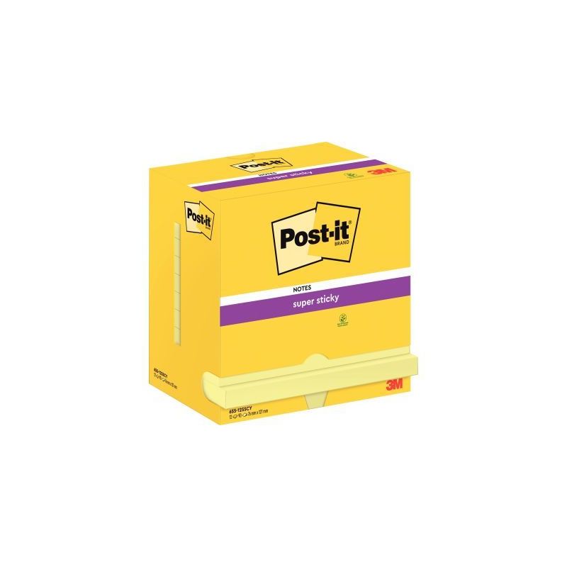 Achetez Lot de 12 blocs de 90 feuilles Super Sticky post-it, 76 x 127 mm, couleur jaune BP829 3M pas..