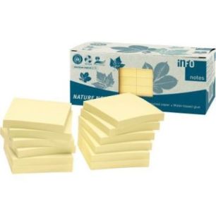 Achetez Boîte de 12 paquet de 100 notes repositionnables 75X75 jaunes RECYCLEES AGIPA 11987 pas che..