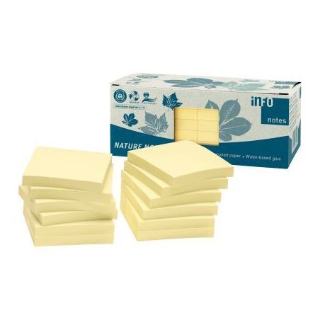 Achetez Boîte de 12 paquet de 100 notes repositionnables 75X75 jaunes RECYCLEES AGIPA 11987 pas che..