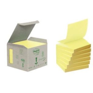Achetez Boite de 6 blocs de 100 feuilles Z-Notes recyclée post-it 76 x 76 mm jaune BP324 POST-IT 3M..