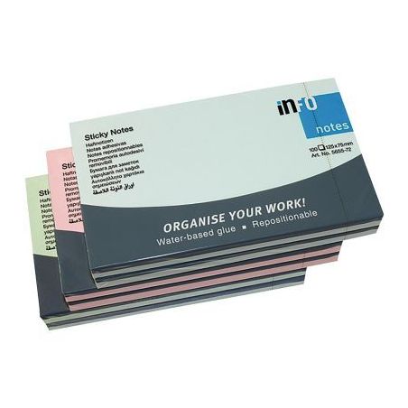 Achetez Paquet de 6 blocs repositionnables 75x125 mm pastel assortis 5655-20-pk6-a pas cher sur Ma R..