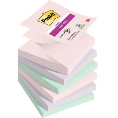 Achetez POST-IT® Z-Notes Super Sticky Soulful. 76 x 76 mm.Lot de 6 blocs de 90 F. Ass : rose, bleu ..