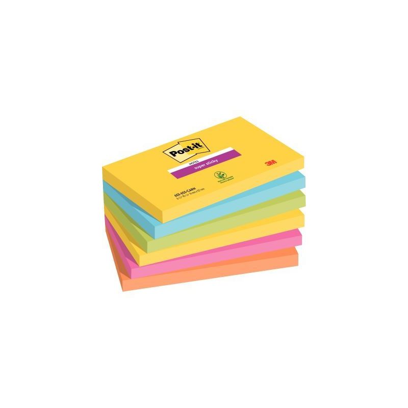 Achetez POST-IT Lots de 6 blocs Notes Super Sticky POST-IT® couleurs RIO 90 feuilles 76 x 127 mm pa.. Achetez POST-IT Lots de 6 blocs Notes Super Sticky POST-IT® couleurs RIO 90 feuilles 76 x 127 mm pa..