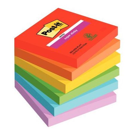 Achetez Paquet de 6 blocs notes sticky post-it 90 feuilles 76x76mm collection playful BP1229 POST-I..