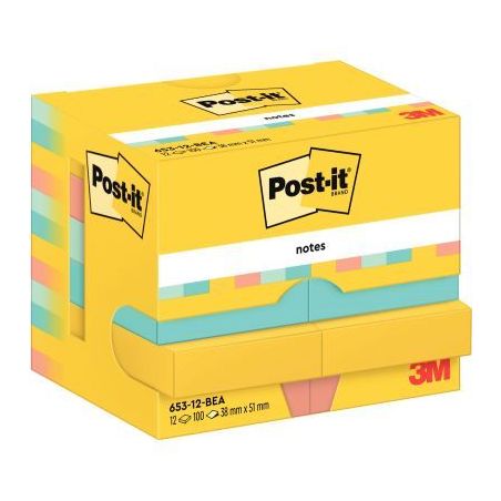 Achetez Paquet de 12 blocs notes post it collection beachside 100 feuilles 38x51mm BP1251 POST-IT 3M..