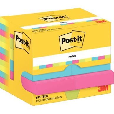 Achetez Paquet de 12 blocs notes de 100 feuilles Post-it adhésifs repositionnables énergie 38 x 51..