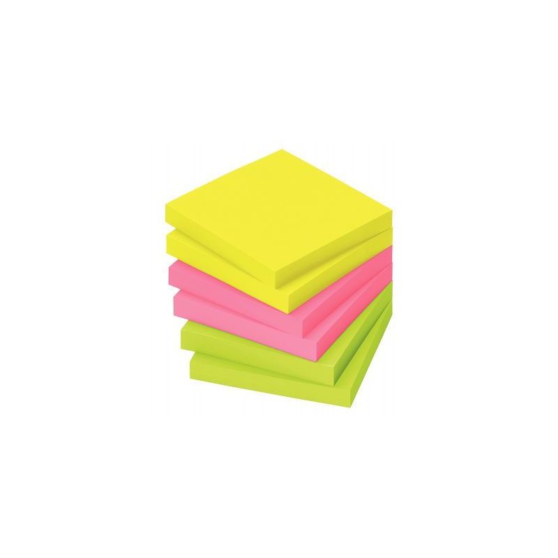 Achetez Lot de 6 blocs de notes repositionnables de 80 feuilles 75 x 75 mm couleurs vives assorties .. Achetez Lot de 6 blocs de notes repositionnables de 80 feuilles 75 x 75 mm couleurs vives assorties ..
