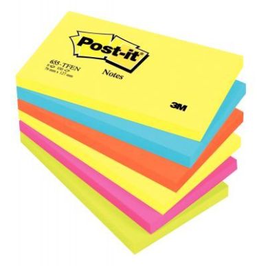 Achetez Paquet de 6 blocs notes de 100 feuilles Post-it énergie 76 x 127 mm assortis 50023 POST-IT ..