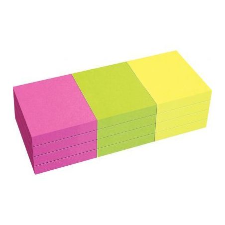 Achetez Lot de 12 blocs de notes repositionnables de 80 feuilles 40 x 50 mm couleurs vives assorties..