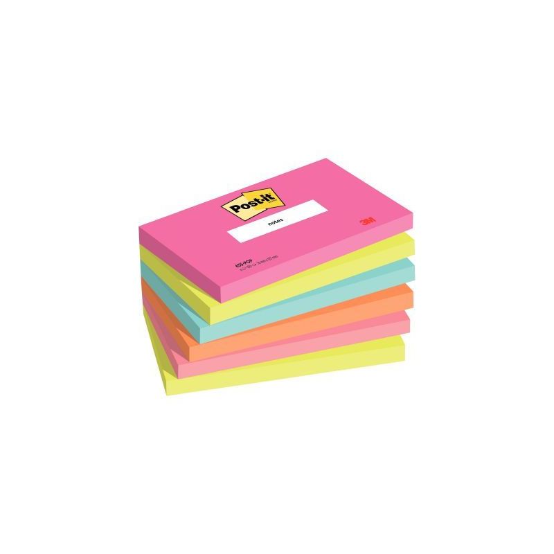 Achetez Paquet de 6 blocs notes de 100 feuilles Post-it  76 x 127 mm collection poptimistic BP1256 P..