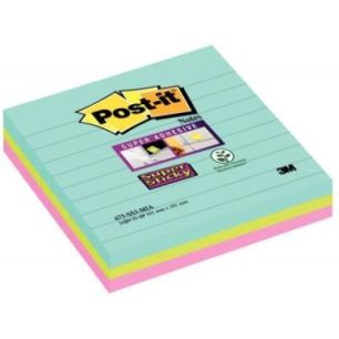 Achetez POST-IT Lots de 3 blocs Notes Super Sticky POST-IT® MIAMI 70 feuilles 101 x 101 mm pas cher..