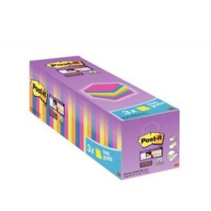 Achetez Boîte de 24 blocs de 90 feuilles Post-it Super Sticky néon format 76 x 76 mm dont 3 gratui..