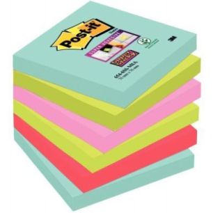 Achetez POST-IT Lot de 6 blocs Notes Super Sticky POST-IT® couleurs MIAMI 90 feuilles 76 x 76 mm pa..