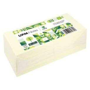Achetez Lot de 12 bocs repositionnables 75 x75mm, coloris jaune, emballage recyclable 5654-01PG-12 p..