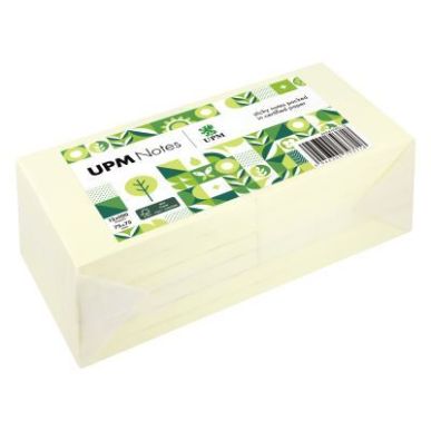 Achetez Lot de 12 bocs repositionnables 75 x75mm, coloris jaune, emballage recyclable 5654-01PG-12 p..