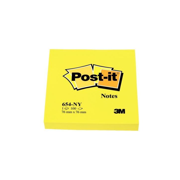 Paquet 6 blocs 100 feuilles Post-It 76x76 mm jaune 23699 POST-IT 3M
