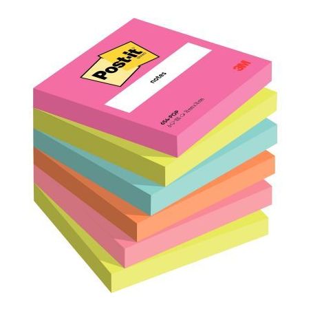 Achetez Paquet de 6 blocs notes de 100 feuilles Post-it  76 x 76 mm collection Optimistic BP1255 POS..