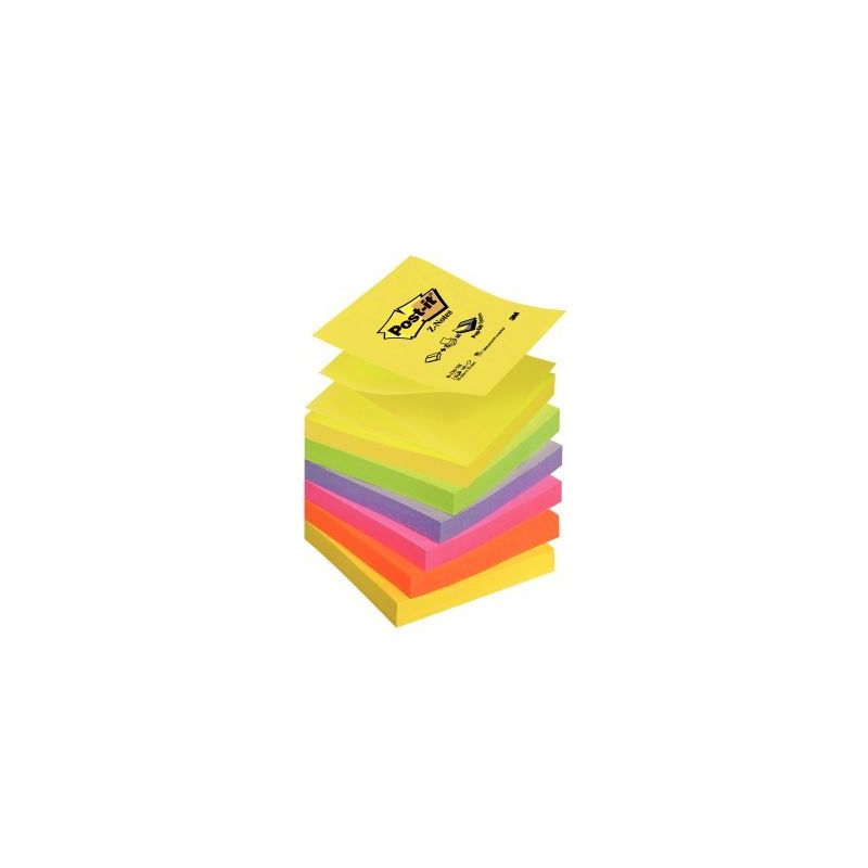 Achetez Lot de 6 blocs z-notes repositionnables 76 x 76 mm, couleurs néon assorties 59733 POST-IT 3.. Achetez Lot de 6 blocs z-notes repositionnables 76 x 76 mm, couleurs néon assorties 59733 POST-IT 3..